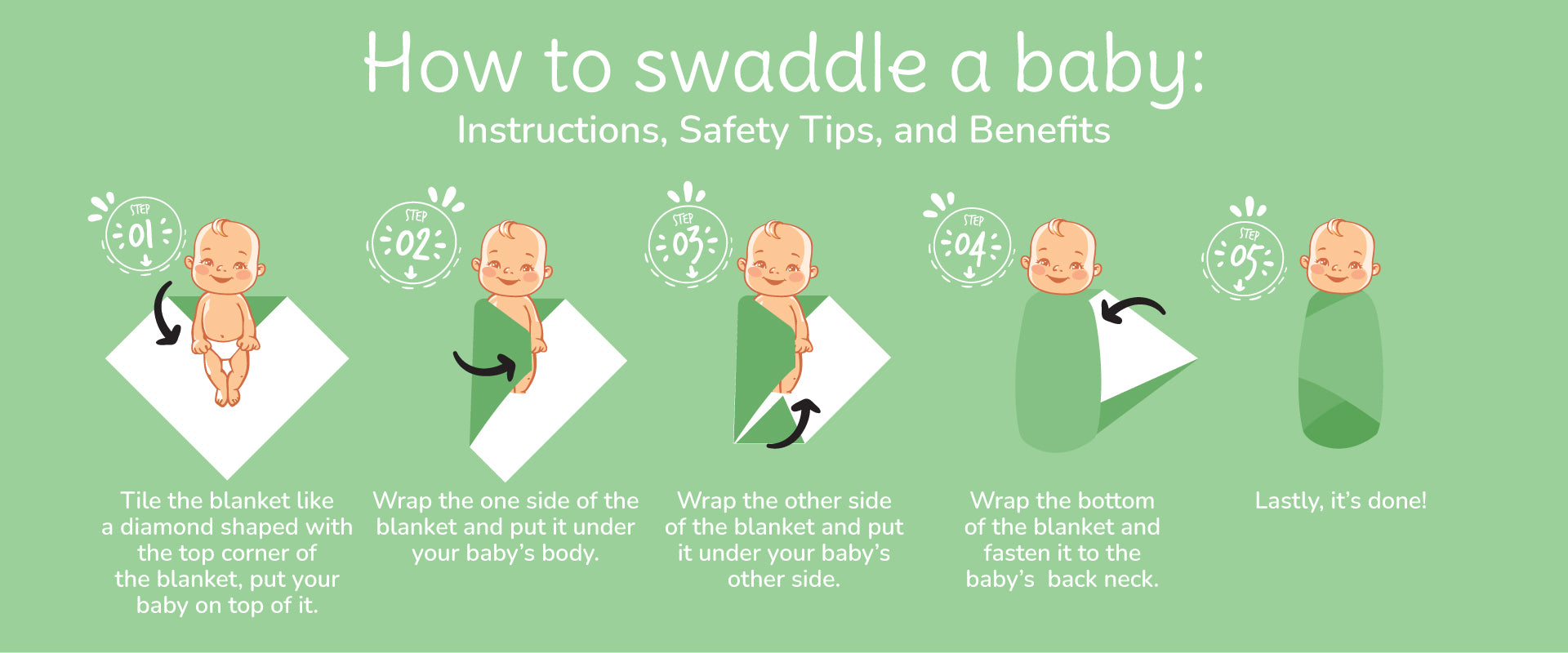 How to Swaddle a Baby: Instructions, Safety Tips, and Benefits