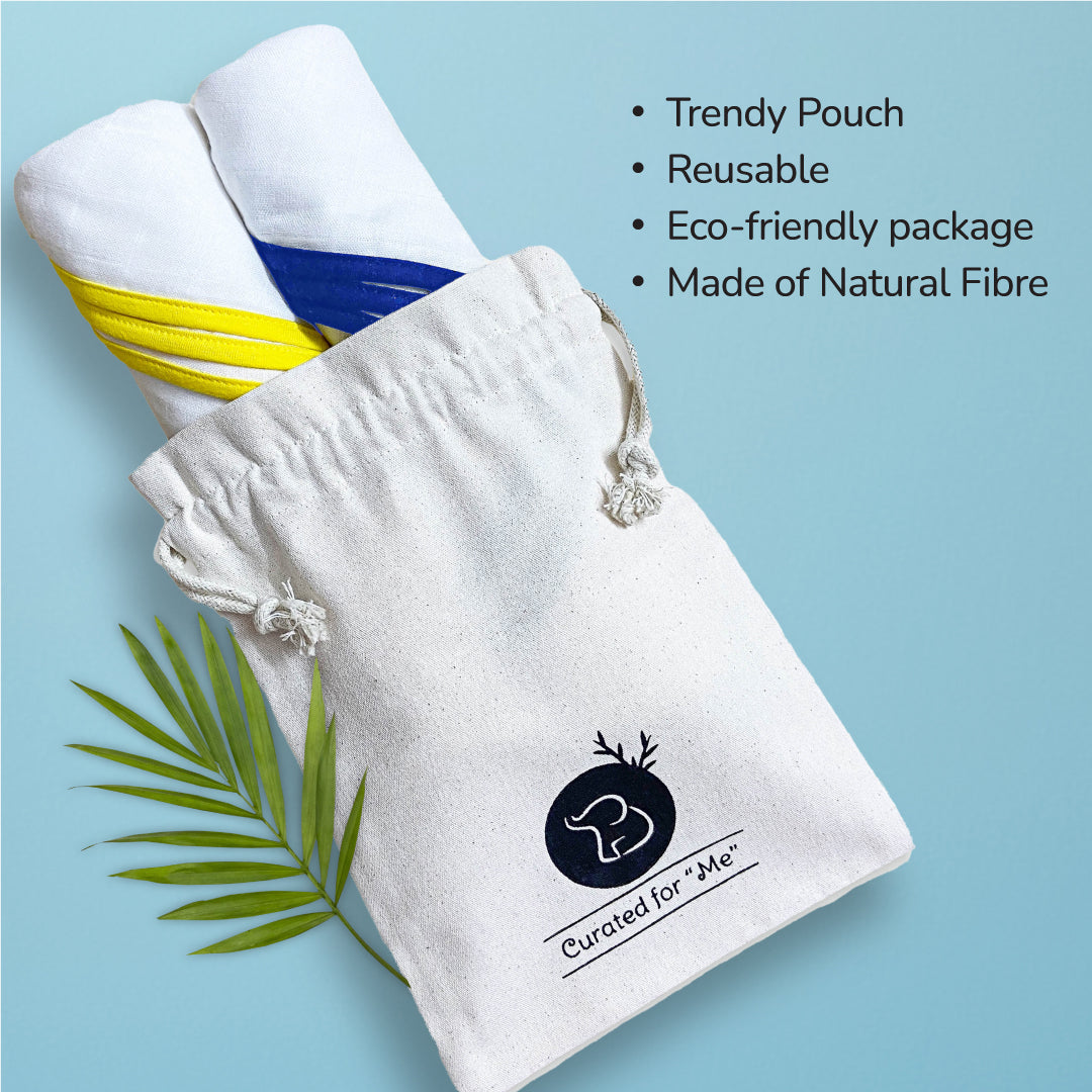 Classic White Bamboo Swaddle Set | Pack Of 2 | 90 x 90 cm