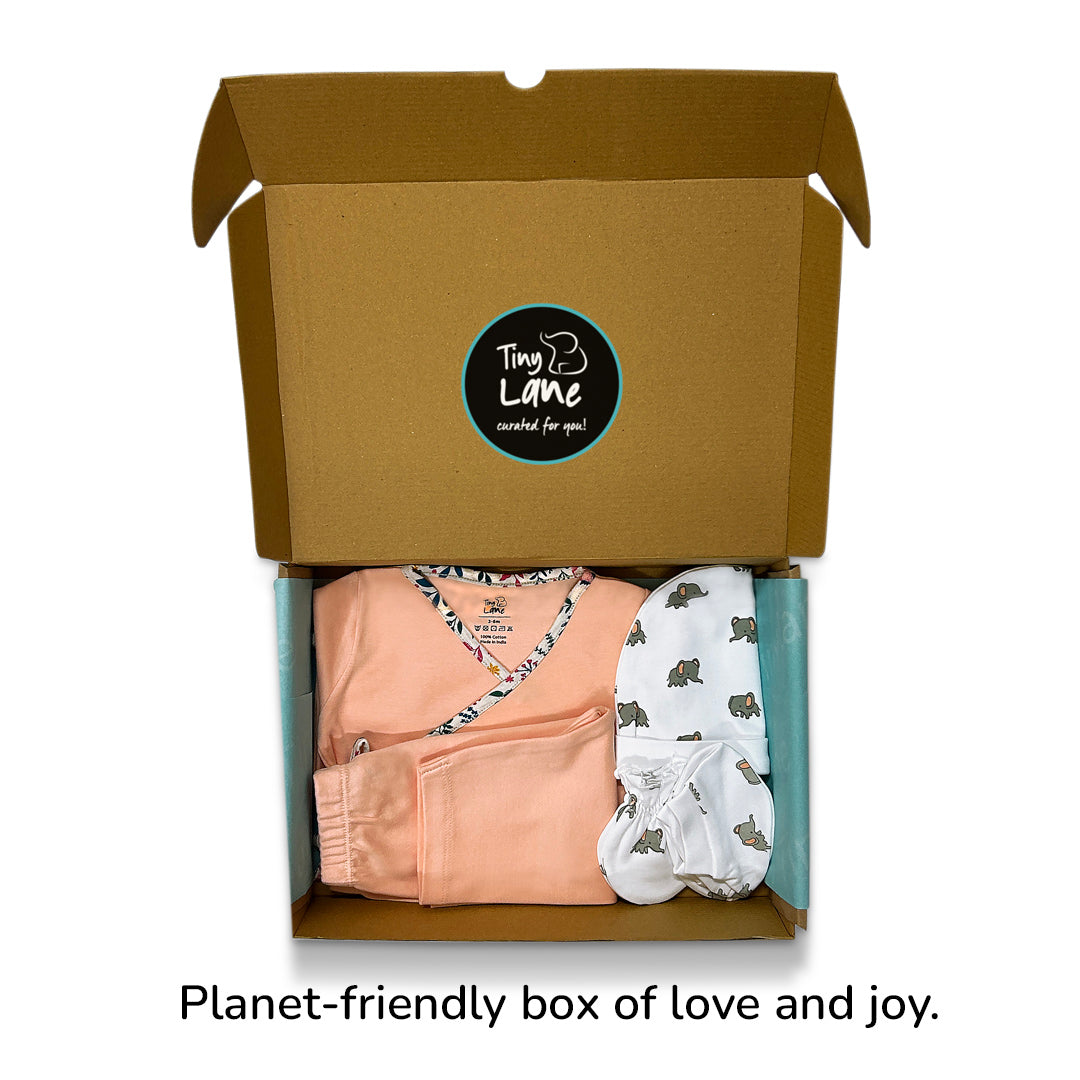 Newborn Baby Peach Combo Set | Pack Of 5