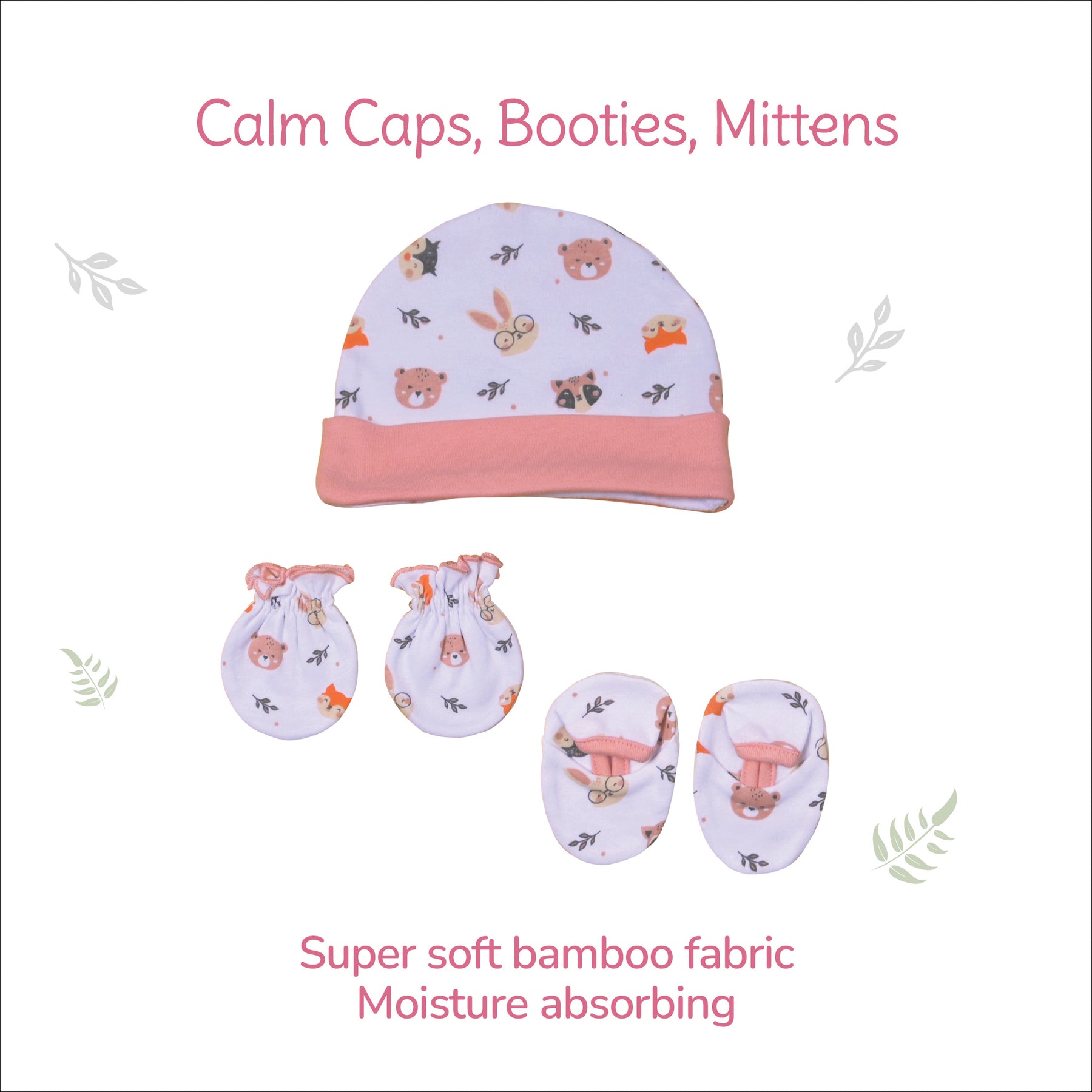 Cap, Booties, Mittens