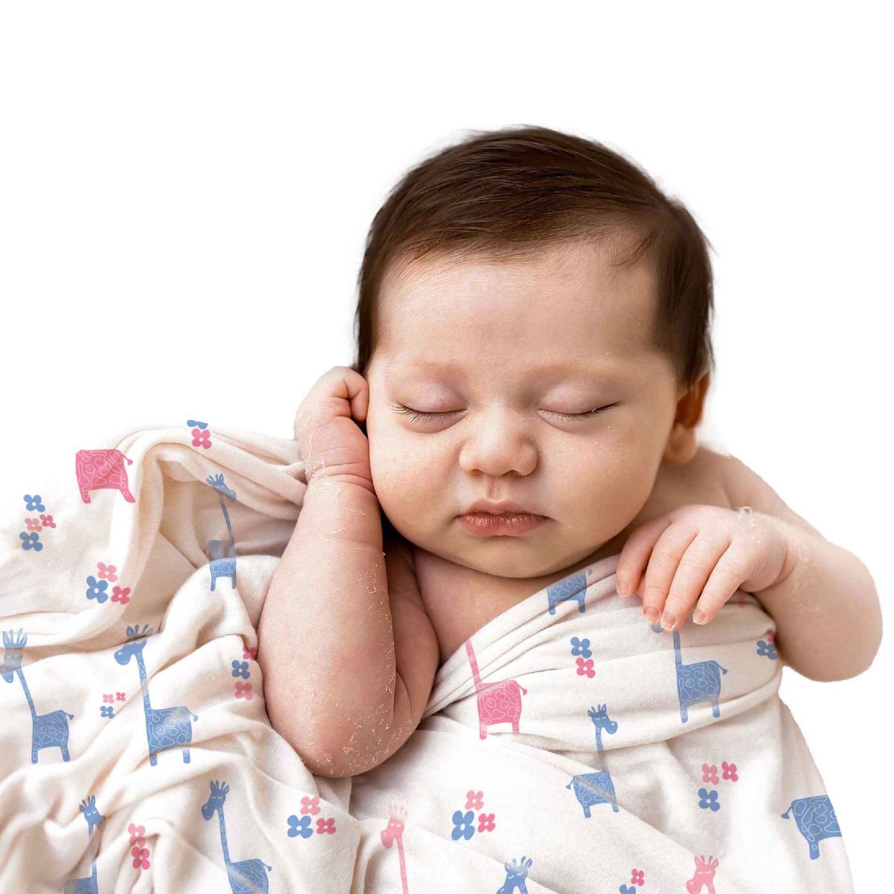 Lanky Giraffe & Tweeting Bird Bamboo Swaddle Set | Pack Of 2 | 90 x 90 cm