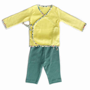 Infant Clothing Set | Yellow Jhabla & Teal Legging