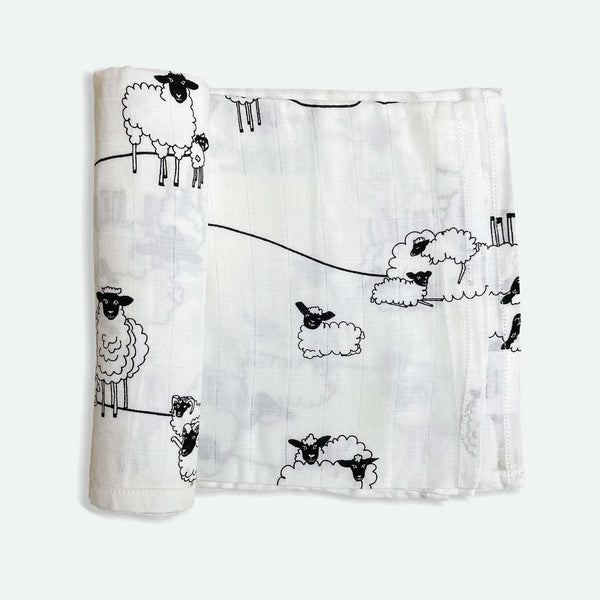 Organic Bamboo Baby Swaddle Set | Pack Of 3 | Duck+Giraffe+Sheep | 90 X 90 Cm