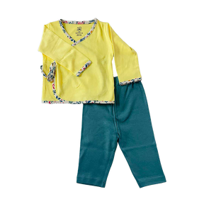 Infant Clothing Set | Yellow Jhabla & Teal Legging