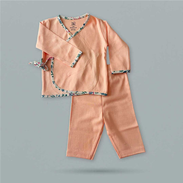 Organic Newborn Baby Clothing Set | Baby Peaches Jhabla & Legging