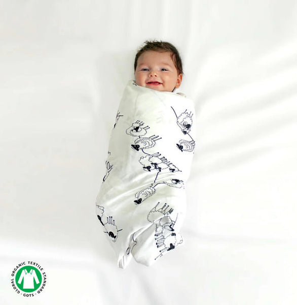 Organic Bamboo Baby Swaddle Set | Pack Of 3 | Bird+Duck+Sheep | 90 X 90 Cm