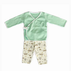 All In One Baby Minty Gift Set Pack Of 11 - Baby Vests, Pants, Bibs, Washcloths, Cap, Booties, and Mittens