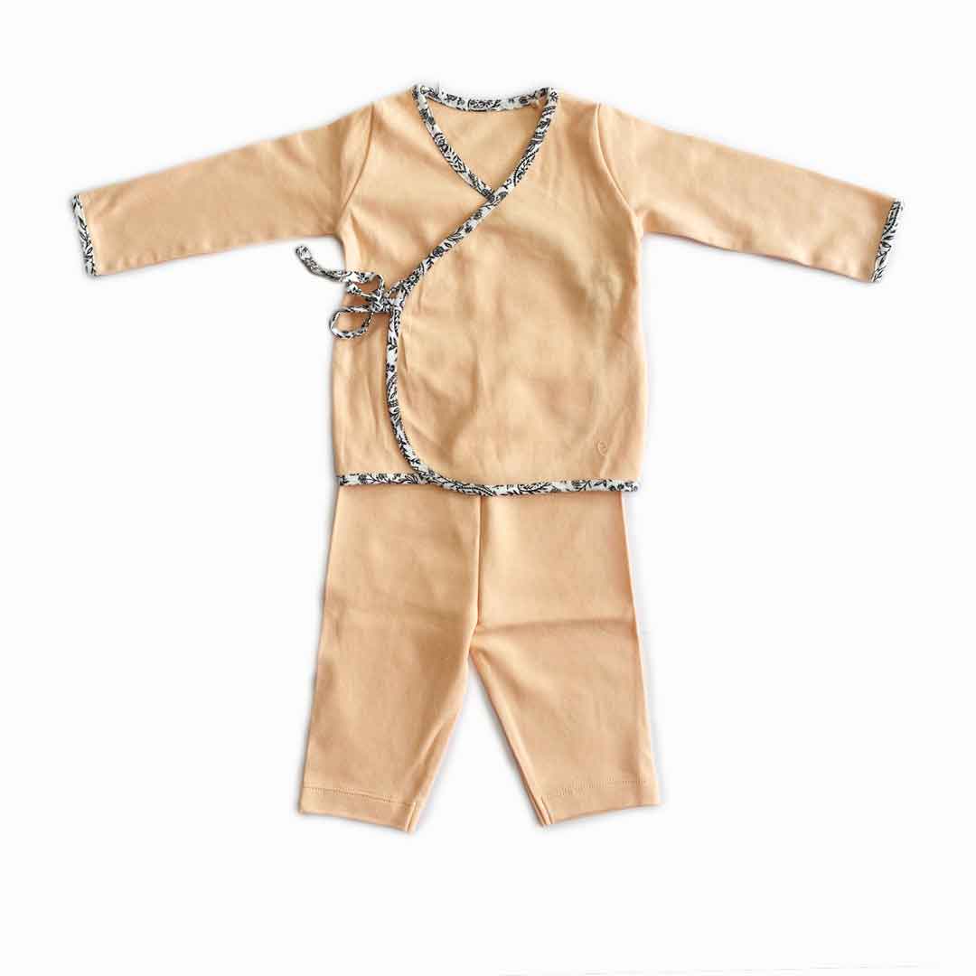 Organic Newborn Baby Clothing Set | Baby Peaches Jhabla & Legging