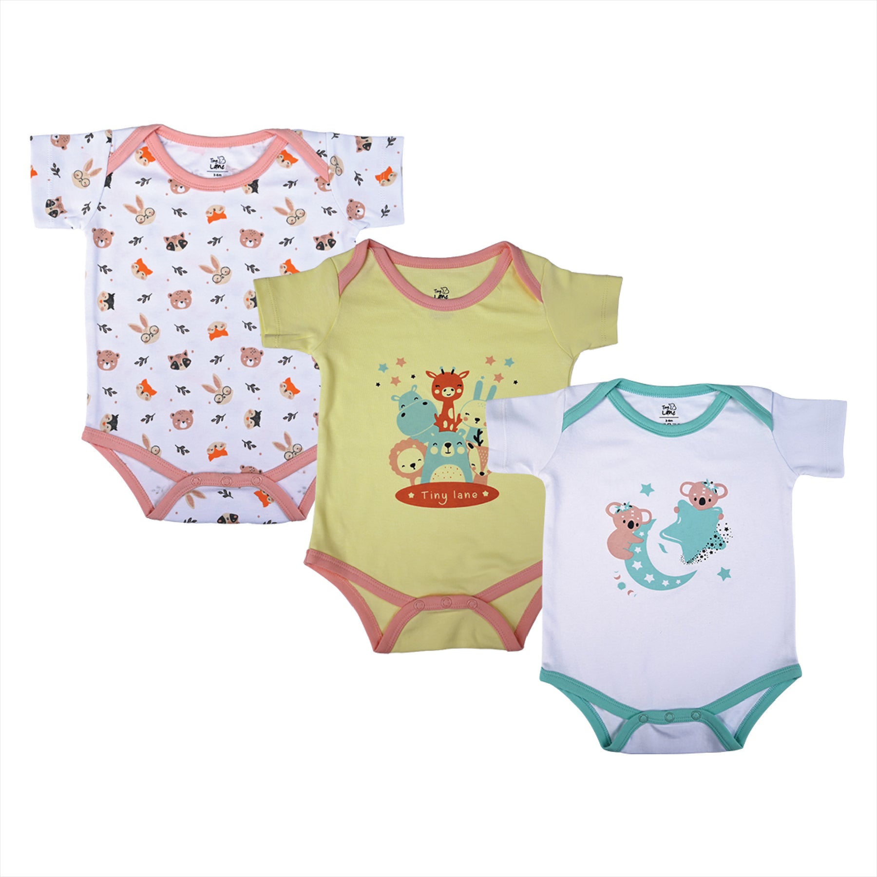 Honey Bunny, Magical Flite and Krescent Koala Baby Onesies | Pack of 3