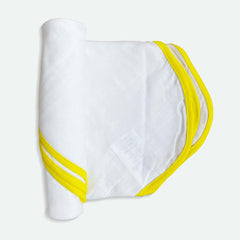 All in One Bamboo:Cotton Newborn Baby Gift Pack [Pack of 9 Pieces] - White Swaddle(1), Washcloth(Sheep+Plain), Jhabla(Baby Pink), Elefantastic Set(Cap, Booties, Mittens)