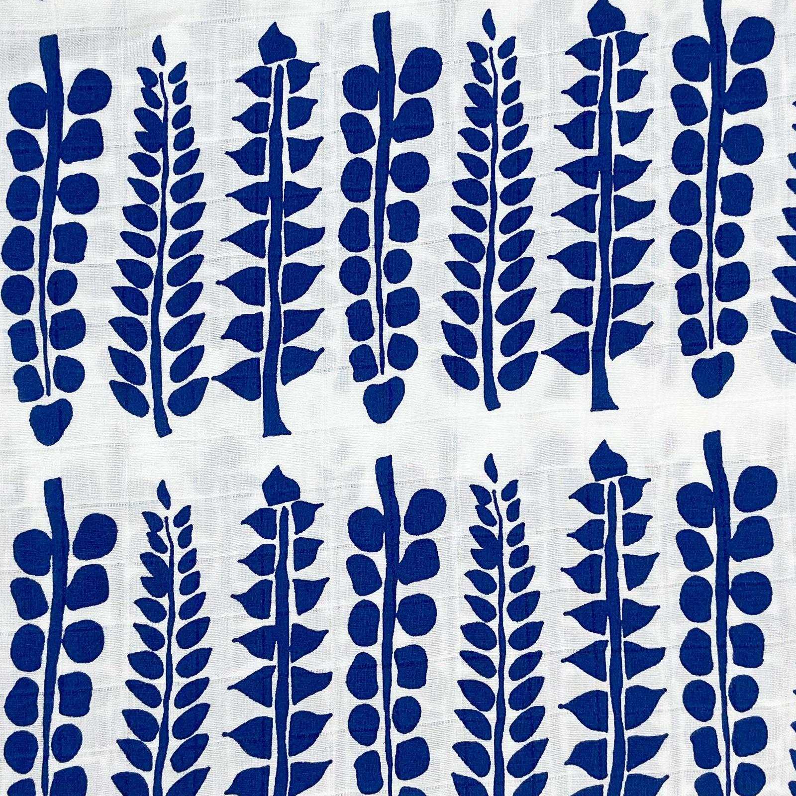 Indigo Aquarium & Indigo Ferns Combo Swaddles(120cmx120cm) - Pack of 2