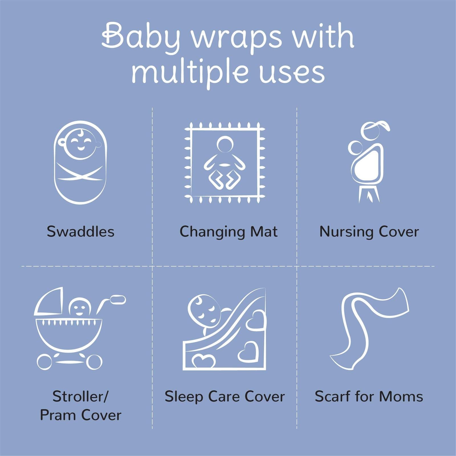 Swaddle Wrap multiple Uses for baby