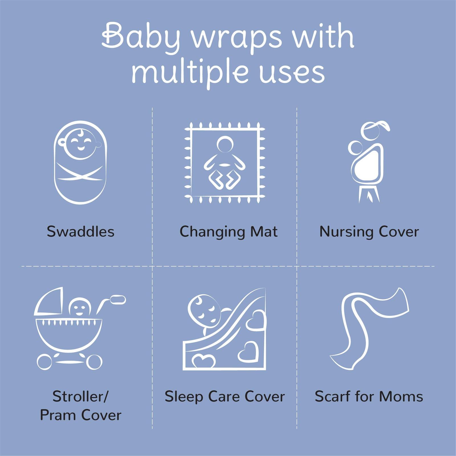 Swaddle Wrap multiple Uses for baby
