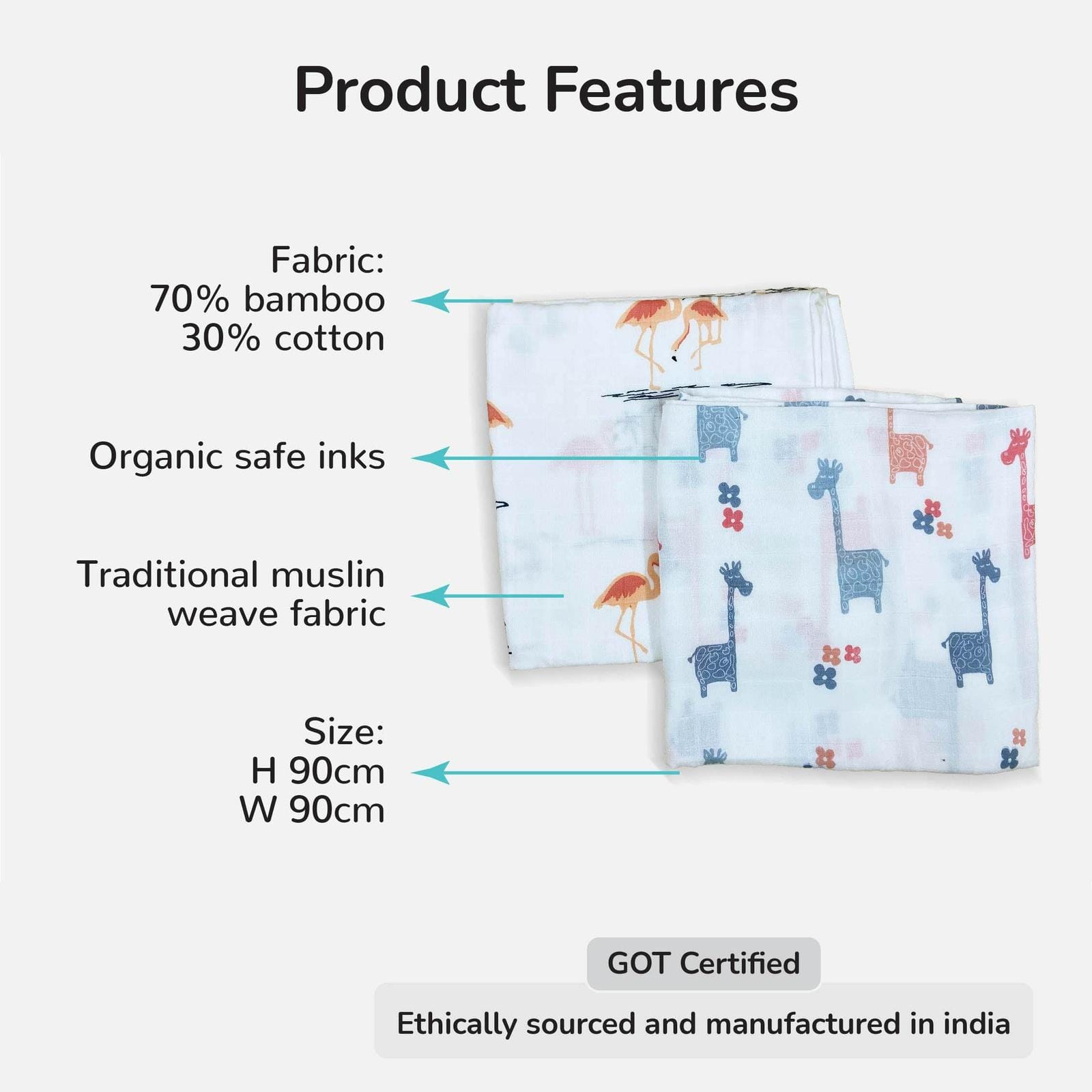 Baby swaddle features
