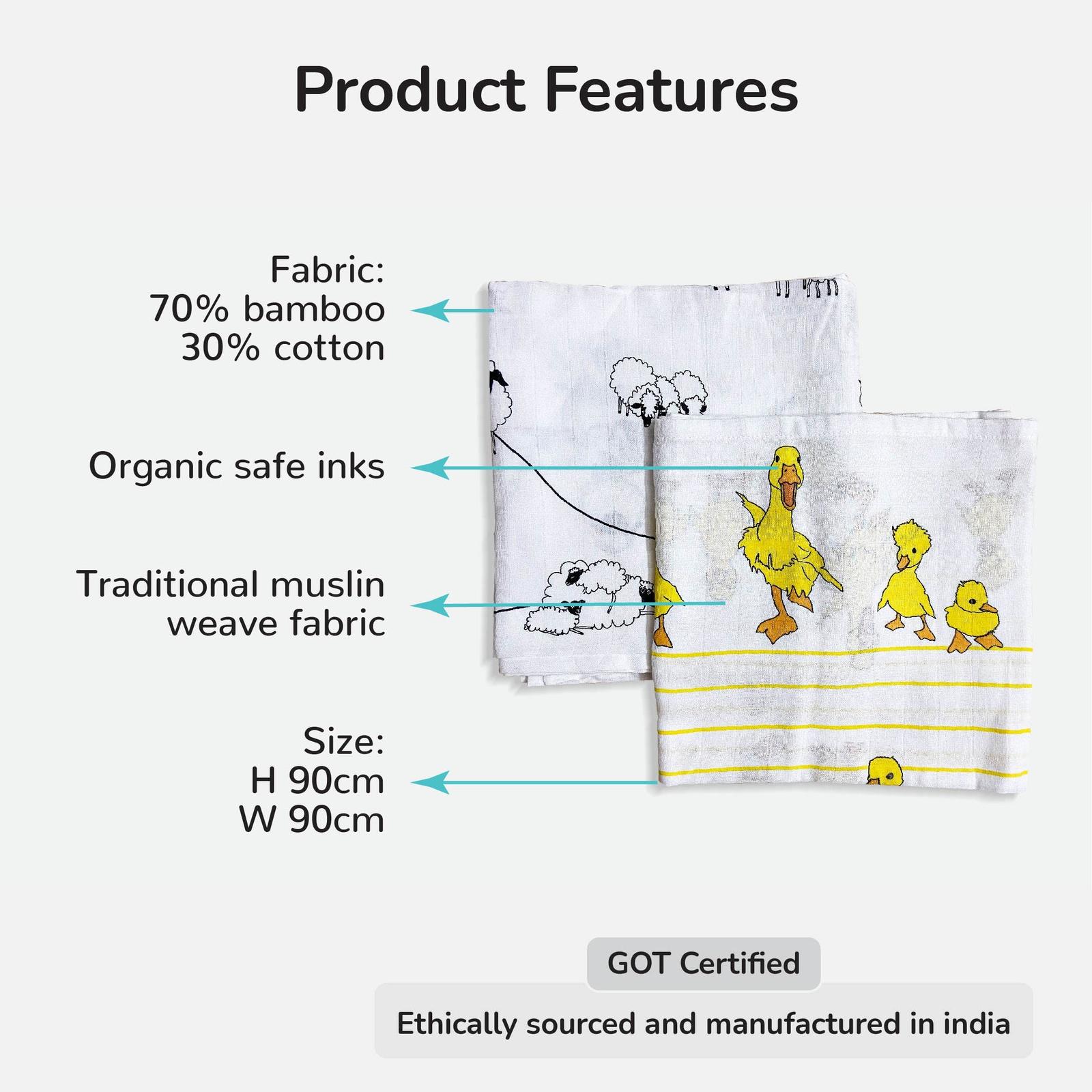 Baby swaddle features