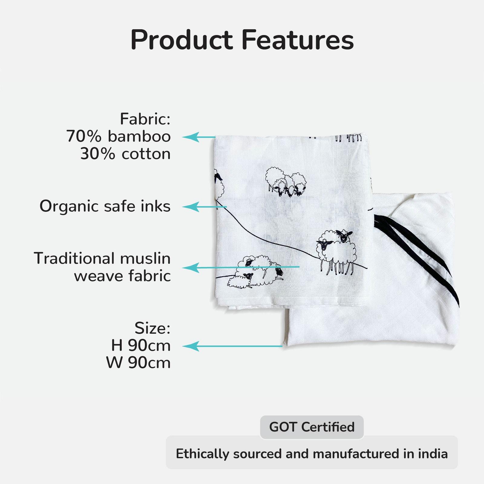 Baby swaddle features