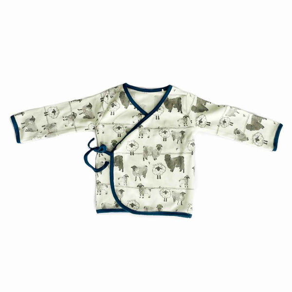 Organic Newborn Baby Clothing Set | Sheep Jhabla & Legging