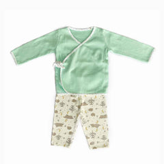 Adorable and Comfortable Baby Clothing "Minty Night Sets" - Mint Green Jhabla & Cat Legging