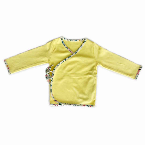 Organic Newborn Baby Clothing Set | Yellow Jhabla & Teal Legging