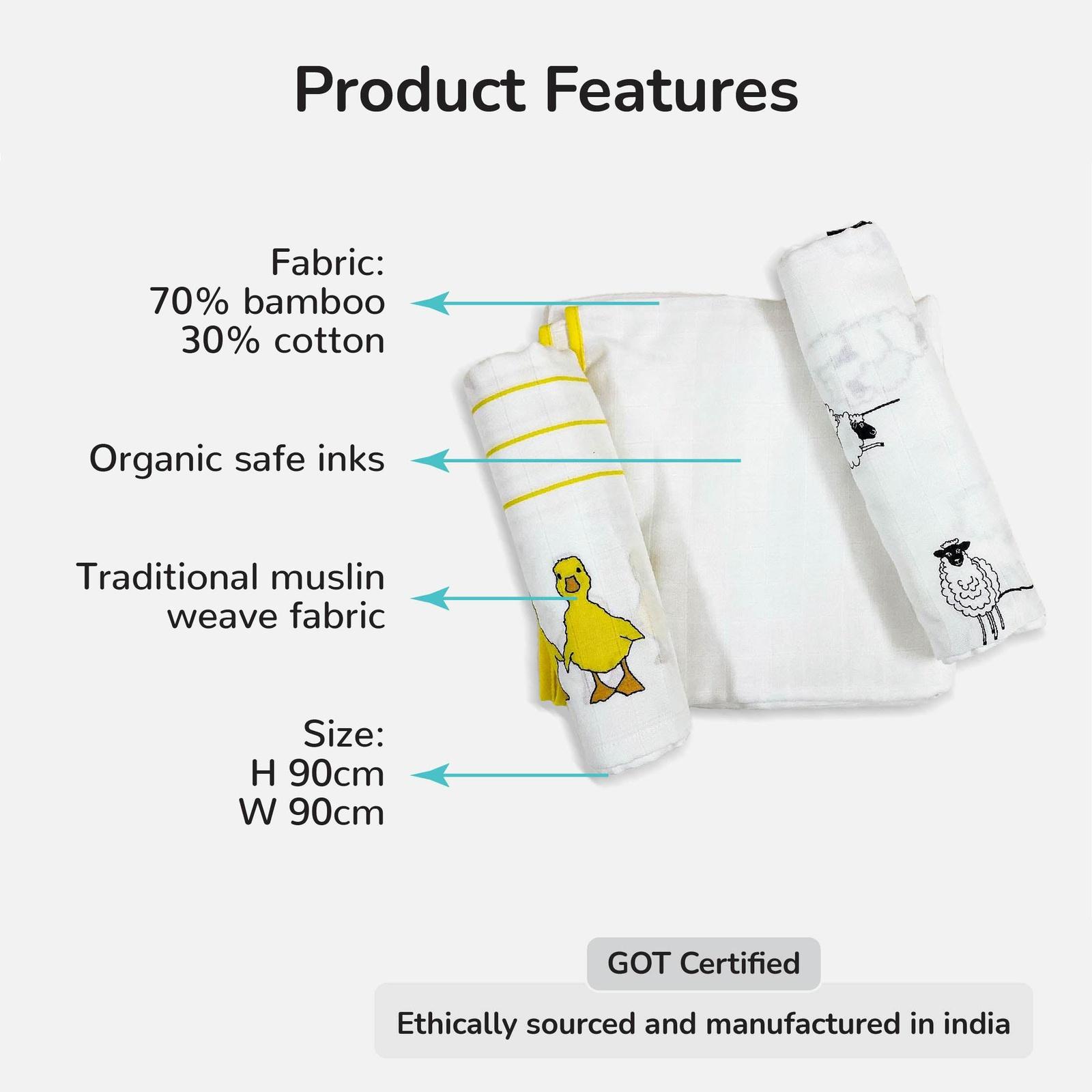 Baby swaddle features